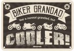 Oxford Garage Metal Sign: Biker Grandad