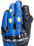 Dainese Carbon 4 Short Leather Gloves - Racing Blue/Black/Fluo Yellow