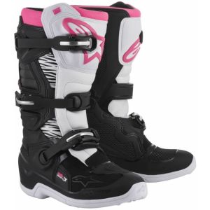 Alpinestars Stella Tech 3 Motocross Boots - Black White Pink a