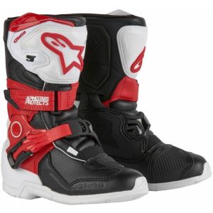 Alpinestars Tech 3S Kids Motocross Boots - White Black Bright Red a