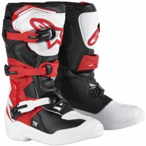 Alpinestars Tech 3S Youth Motocross Boots - White Black Bright Red a