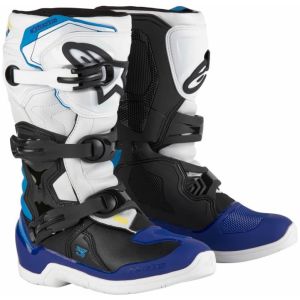 Alpinestars Tech 3S Youth Motocross Boots - White Black Enamel Blue a