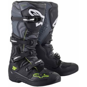 Alpinestars Tech 5 Motocross Boots - Black Cool Grey Yellow Fluo a