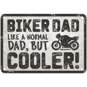 Oxford Garage Metal Sign: Biker Dad