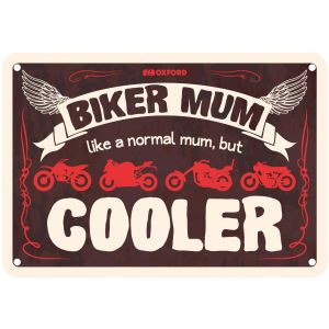 Oxford Garage Metal Sign: Biker Mum