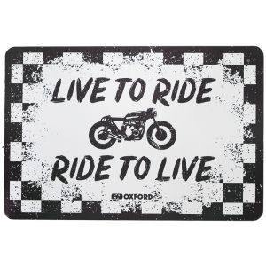 Oxford Garage Metal Sign: LIVE TO RIDE