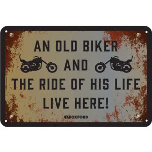 Oxford Garage Metal Sign: THE RIDE OF HIS LIFE LIVE HERE