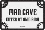 Oxford Garage Metal Sign: MAN CAVE